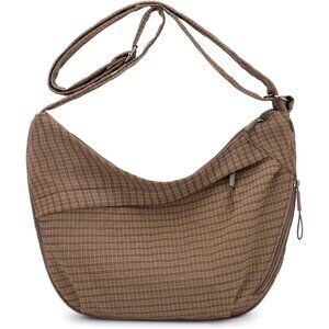 Nylon Crescent Crossbody Bag for Women Men Hobo Bag Shoulder Bag slouchy bag pur